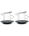 Villeroy & Boch Manufacture Rock Insulated Coffee For Two Set In Transparent