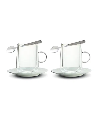 Villeroy & Boch Artesano Hot Cold Clear Insulated Coffee Mugs, Set Of 2