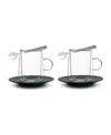 Villeroy & Boch Manufacture Rock Insulated Coffee Mugs, Set Of 2 In Black