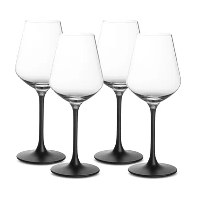 Villeroy & Boch Villeroy Boch Manufacture Rock Red Wine Glasses, Set Of 4 In Black