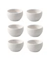 Villeroy & Boch Manufacture Rock Salt And Pepper Cellars, Set Of 6 In White