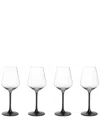 Villeroy & Boch Manufacture Rock Wine Glasses (set Of 4) In Black