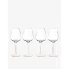 Villeroy & Boch Manufacture Rock Blanc Crystal White Wine Globlet Set Of Four