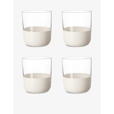 Villeroy & Boch Manufacturer Rock Blanc Crystal Tumblers Set Of Four In Brown