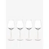 Villeroy & Boch Manufacture Rock Blanc Crystal White Wine Globlet Set Of Four