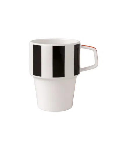 Villeroy & Boch Memphis Collection Porcelain Mug In Black,white