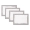 Villeroy & Boch Metallic Brushstroke Placemats, Set Of 4 In Gray
