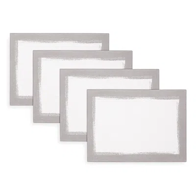 Villeroy & Boch Metallic Brushstroke Placemats, Set Of 4 In Grey