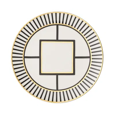 Villeroy & Boch Metro Chic Salad Plate Stripe Rim In Gold