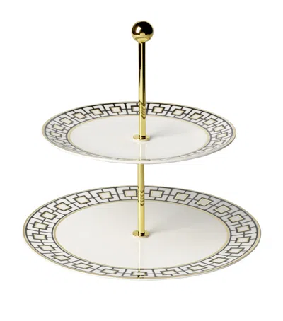 VILLEROY & BOCH METROCHIC TWO-TIER CAKE STAND