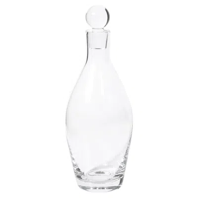 Pre-owned Villeroy & Boch Mid-century Modernist  Crystal Decanter W/ Spherical Stopper In Gray