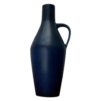 Pre-owned Villeroy & Boch Mid-cenutry German Ceramic Carafe Vase From , 1960s In Black