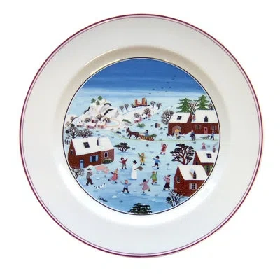 Villeroy & Boch Naif Christmas 10.5" Dinner Plate In Blue;white