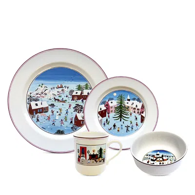 Villeroy & Boch Naif Christmas 4-piece Place Setting In Blue