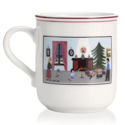 Villeroy & Boch Naif Christmas Coffee Mug In Blue;brown;white