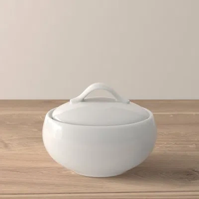 Villeroy & Boch New Cottage 15 Oz. Basic Covered Sugar Bowl With Lid In White