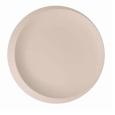 VILLEROY & BOCH NEW MOON BEIGE LARGE ROUND TRAY
