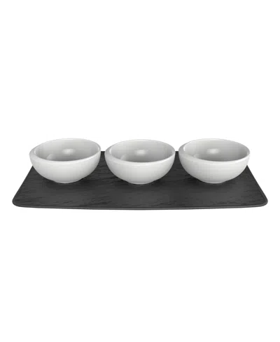 Villeroy & Boch New Moon Dip Bowl & Tray Set