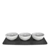 Villeroy & Boch Villeroy And Boch New Moon 4-piece Dip Bowl & Tray Set In White