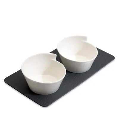 VILLEROY & BOCH NEW WAVE 3 PC CONDIMENT SET