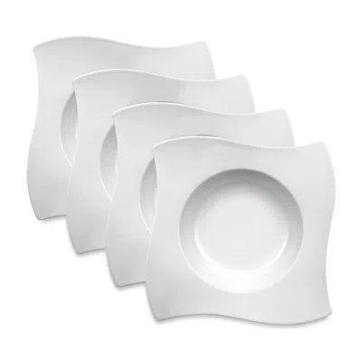 VILLEROY & BOCH NEW WAVE RIM SOUP BOWLS, SET OF 4,25257450
