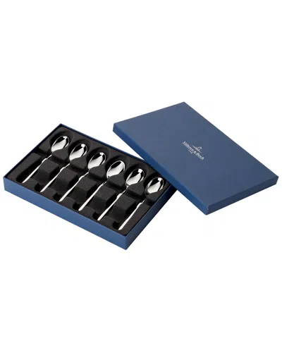 Villeroy & Boch New Wave Set Of 6 After Dinner Spoons In Silver