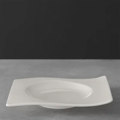Villeroy & Boch New Wave Square Salad Plate, 9.5 In, Premium Porcelain, White