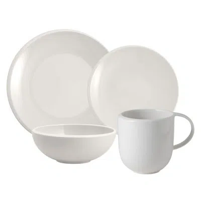 Villeroy & Boch Newmoon 4 Piece Place Setting, Service For 1 In White