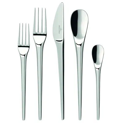 Villeroy & Boch Newmoon 5 Piece 18/10 Stainless Steel Flatware Set, Service For 1