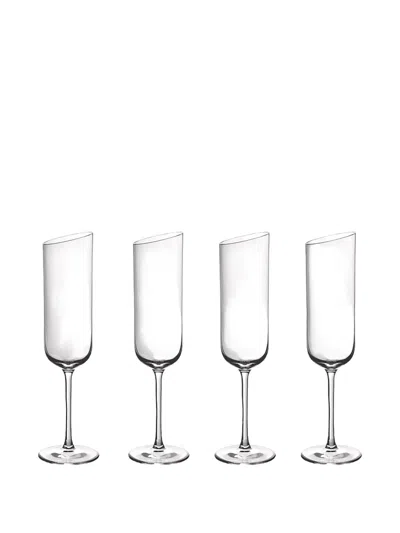 Villeroy & Boch Newmoon Champagne Flutes (set Of Four) In Transparent