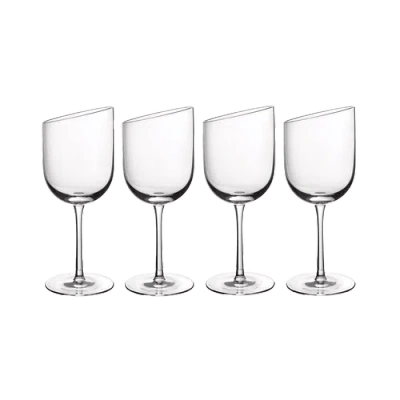 Villeroy & Boch New Moon Claret Glasses, Set Of 4 In Clear