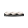 Villeroy & Boch Newmoon Dip Bow & Tray Set  4 Pieces In White