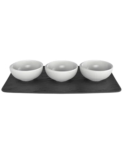 VILLEROY & BOCH VILLEROY & BOCH NEWMOON DIP BOWL & TRAY SET