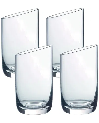 Villeroy & Boch Newmoon Set Of 4 Glass Tumblers In Transparent