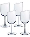 Villeroy & Boch New Moon Claret Glasses, Set Of 4