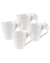 Villeroy & Boch Newwave Caffe Mugs (set Of 4) In White