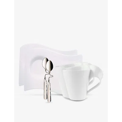 Villeroy & Boch Newwave Porcelain Cappuccino Set Of Six In White