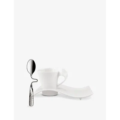 Villeroy & Boch Newwave Porcelain Espresso Set Of Three In White