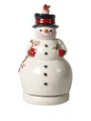 Villeroy & Boch Nostalgic Memory Turning Snowman Musical Figurine In White