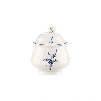 Villeroy & Boch Old Luxembourg 8.25 Oz. Sugar Bowl With Lid In Blue;white