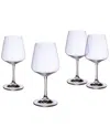 Villeroy & Boch Ovid White Wine Glasses, Set Of 4 In Clear