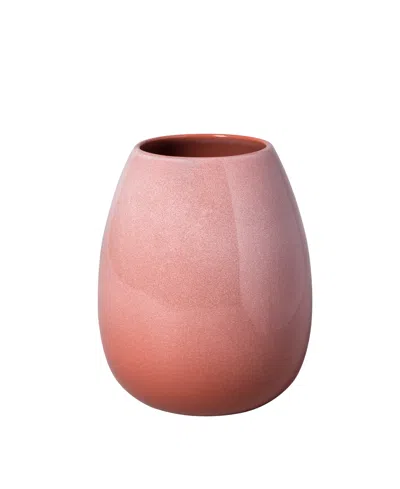 Villeroy & Boch Perlemor Home Drop Vase, Large In Coral