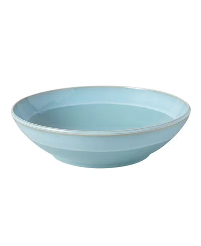 Villeroy & Boch Perlemor Low Serving Bowl In Aqua