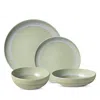 Villeroy & Boch Perlmor Alga 4 Piece Place Setting In Green