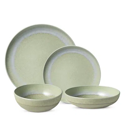 Villeroy & Boch Perlmor Alga 4 Piece Place Setting In Green