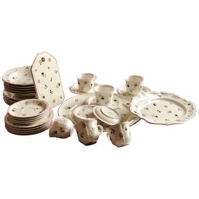 Pre-owned Villeroy & Boch Petite Fleur Comprehensive Dinner, Tea And Coffee Service In Sand