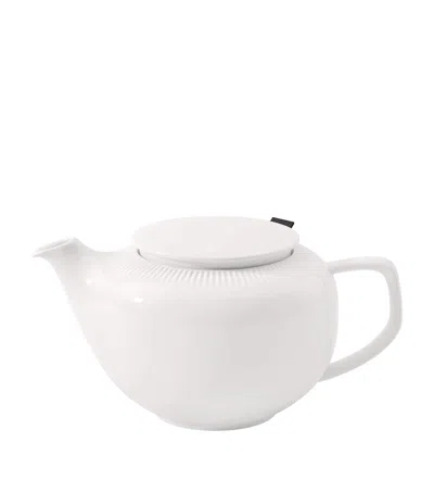 Villeroy & Boch Porcelain Afina Teapot With Filter In White