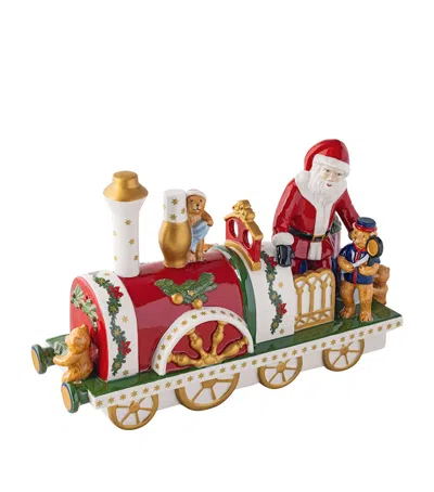 VILLEROY & BOCH PORCELAIN CHRISTMAS LOCOMOTIVE TABLE CENTREPIECE