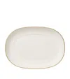 Villeroy & Boch Porcelain Gold-trimmed Anmut Pickle Dish In Neutral