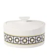 Villeroy & Boch Metrochic Premium Bone Porcelain Sugar Bowl With Lid 12cm In Black